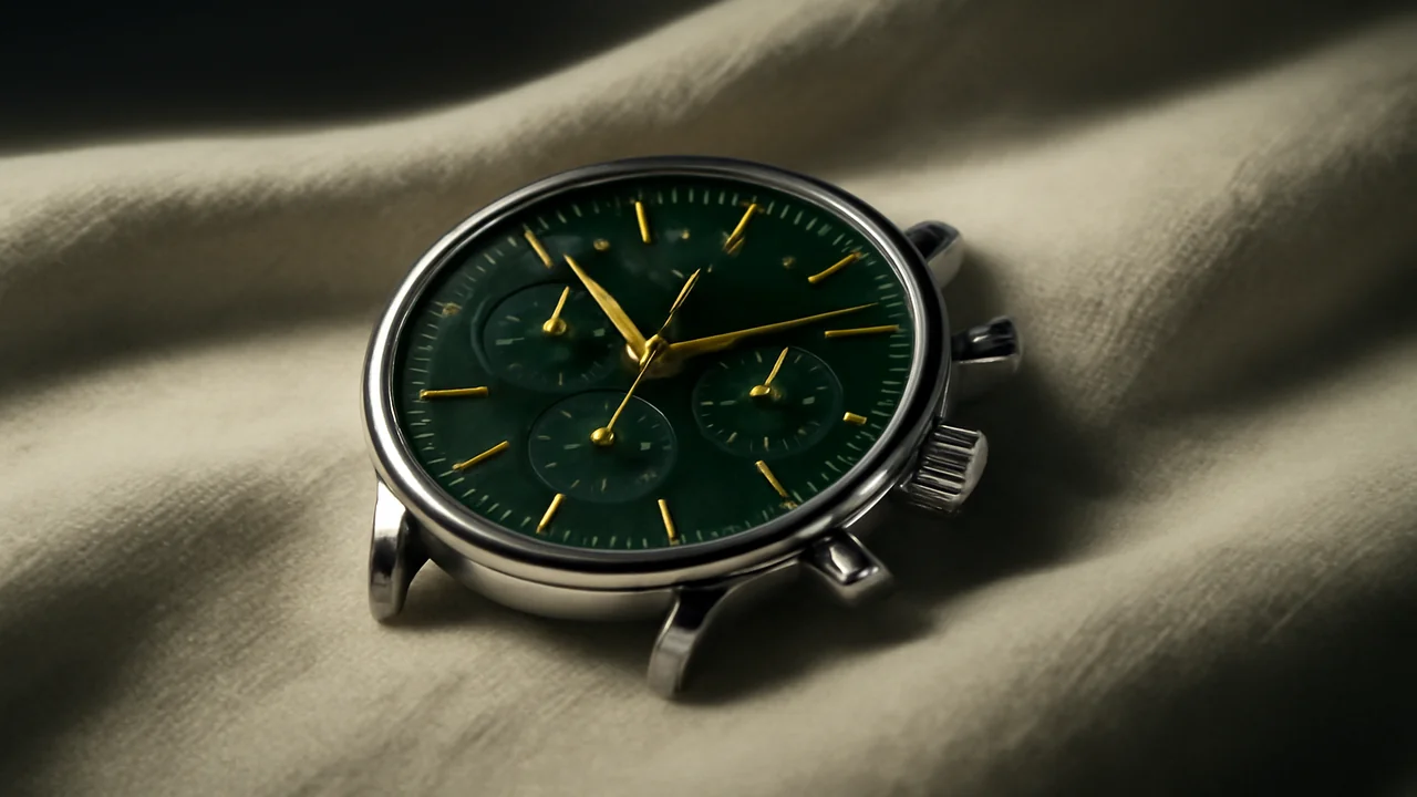 Editorial illustration of a small chronograph representing cashout speed