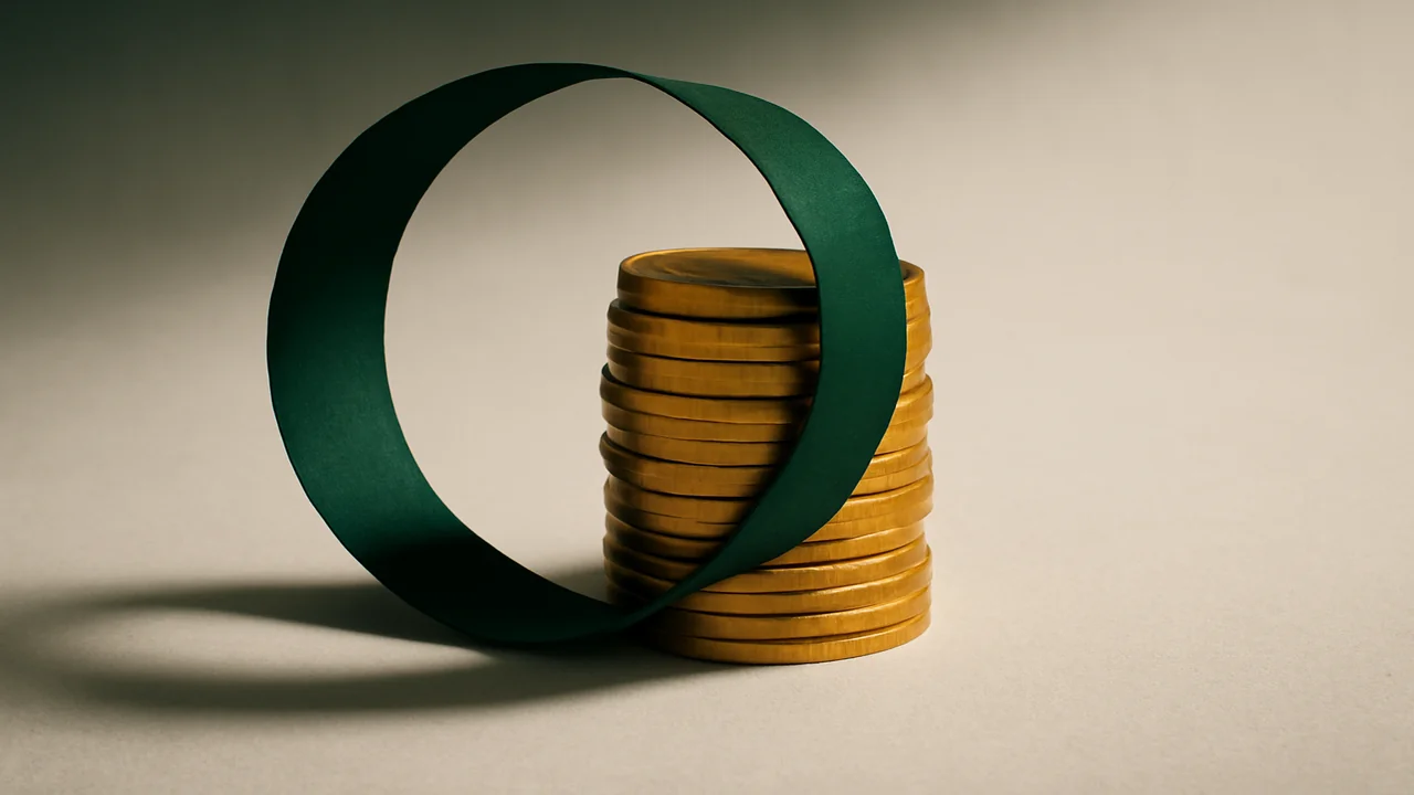 Editorial illustration of a round-trip cost calculation